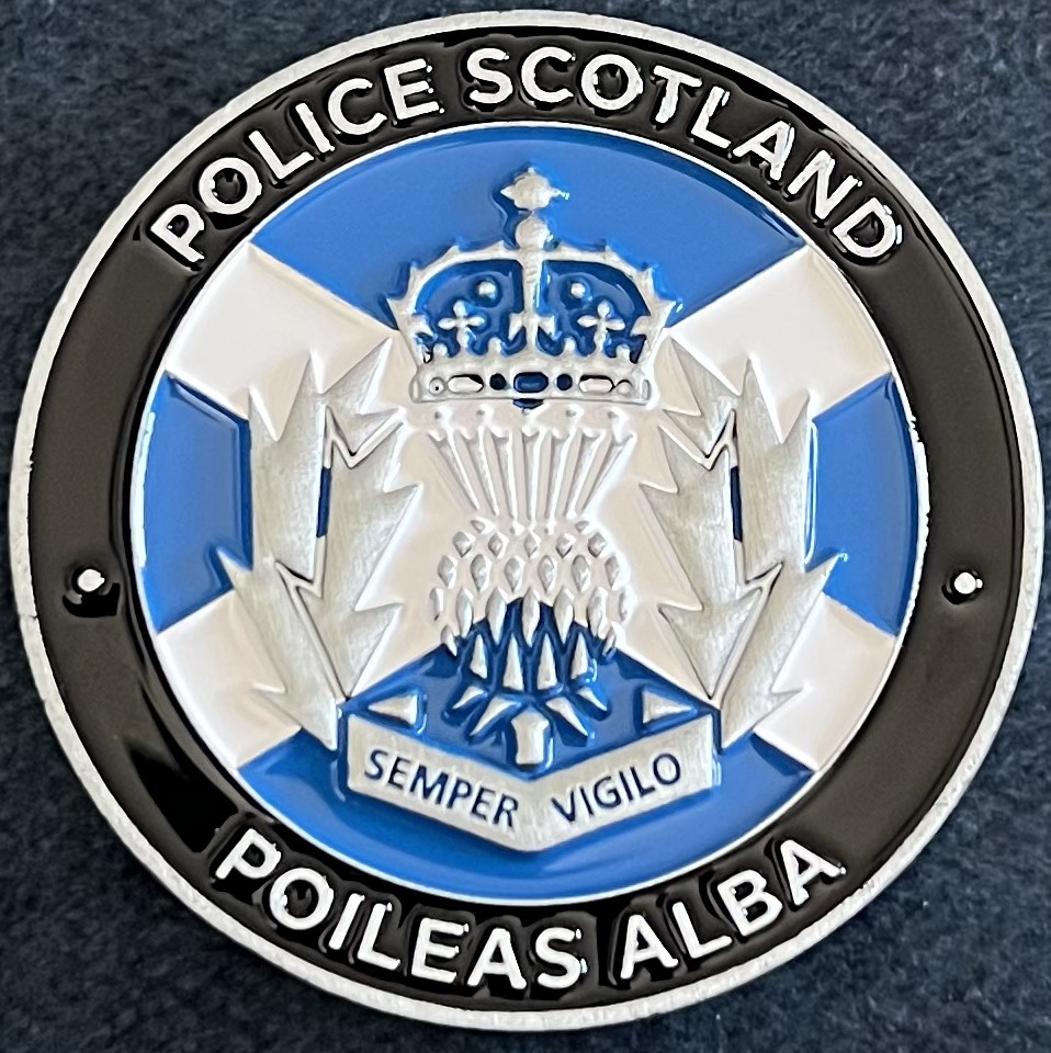 Police Scotland Shetland Area Command Challenge Coin — back