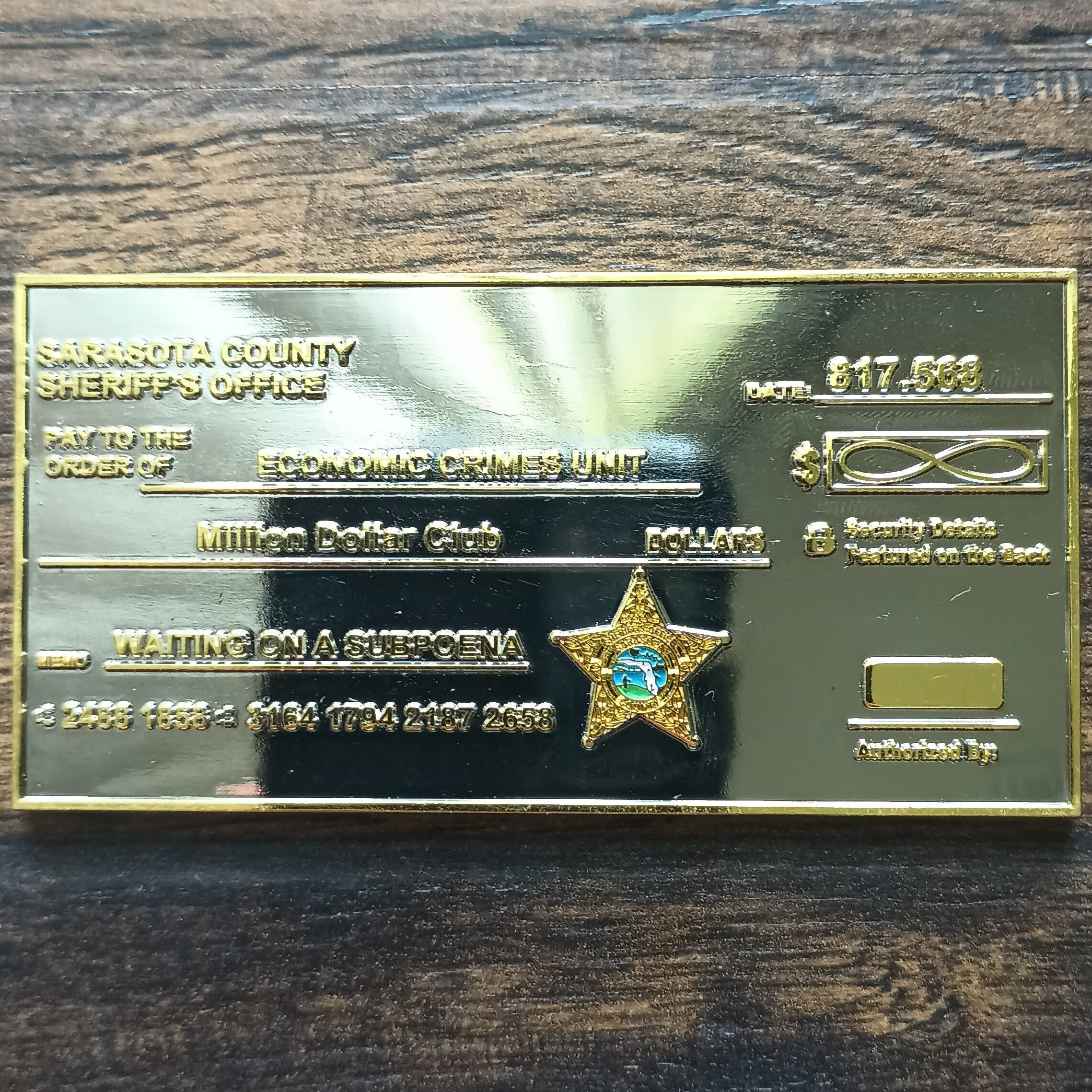 SCSO Economic Crimes Unit — back