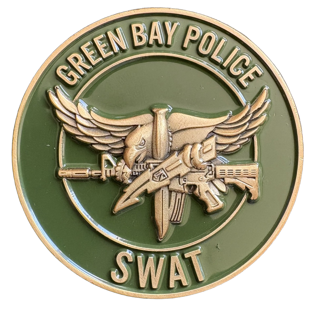 Green Bay SWAT NFL Draft Coin — back