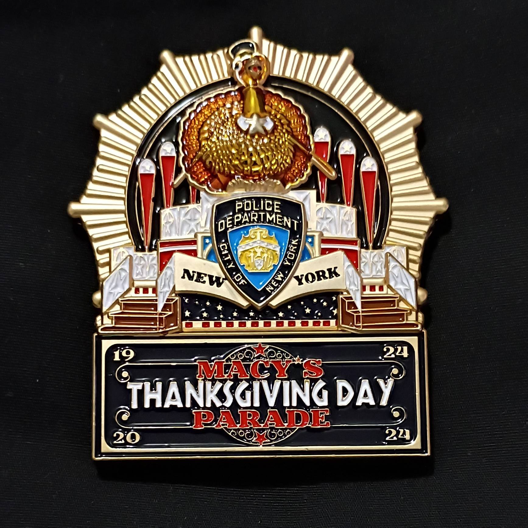 NYPD Macy's Thanksgiving Day Parade Challenge Coins — front