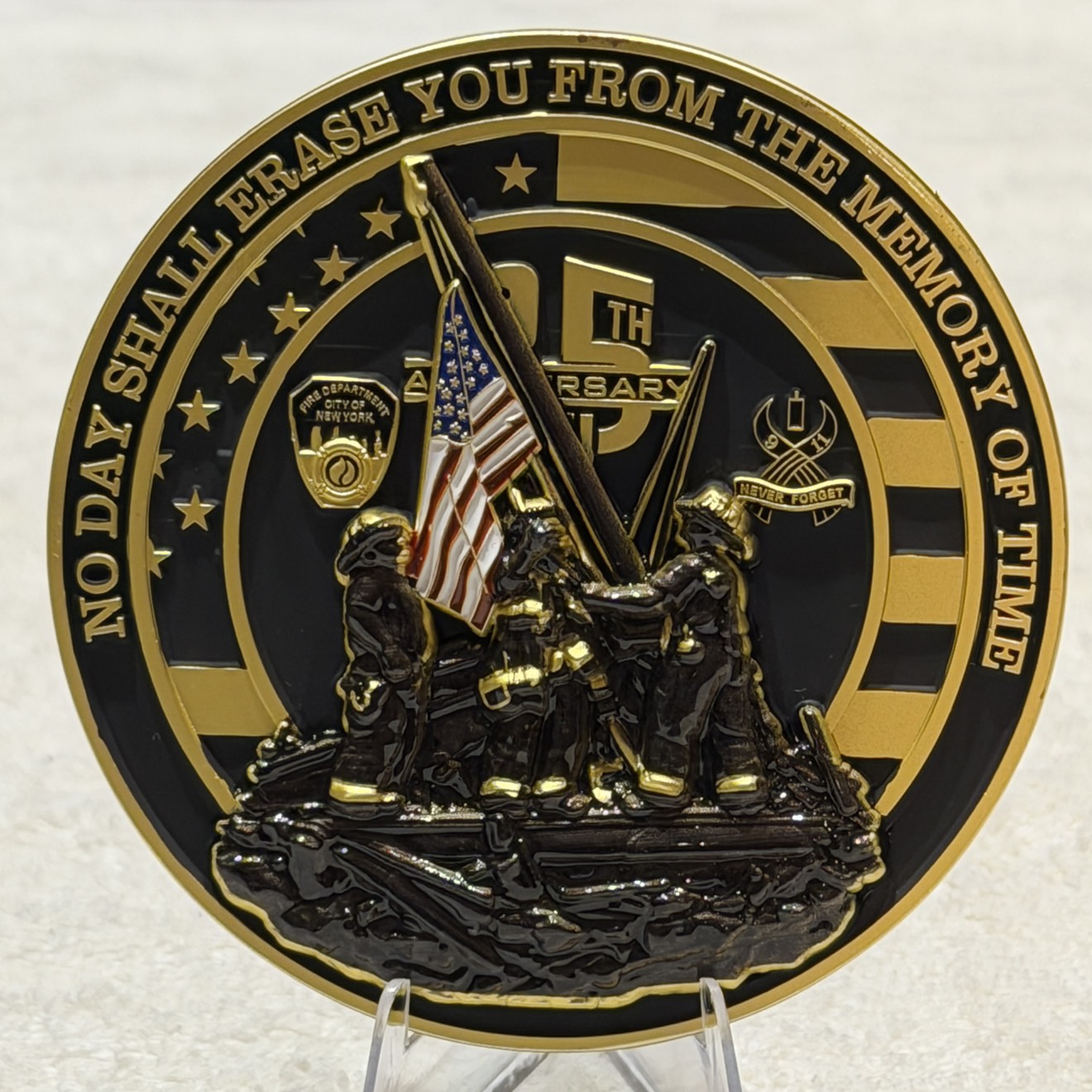 9/11 25th anniversary memorial Mack (gold) — front