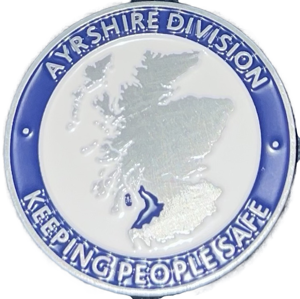 Police Scotland Ayrshire Division Challenge Coin — front