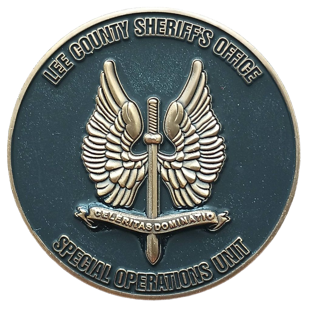 Lee County Sheriff's Office Special Operations Unit Challenge Coin — front