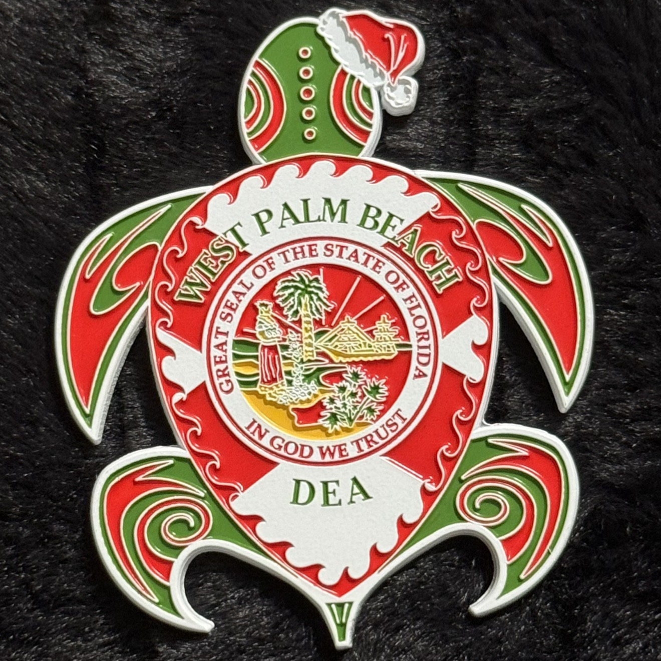 DEA West Palm Beach District Office Turtle (Christmas Variant) — back