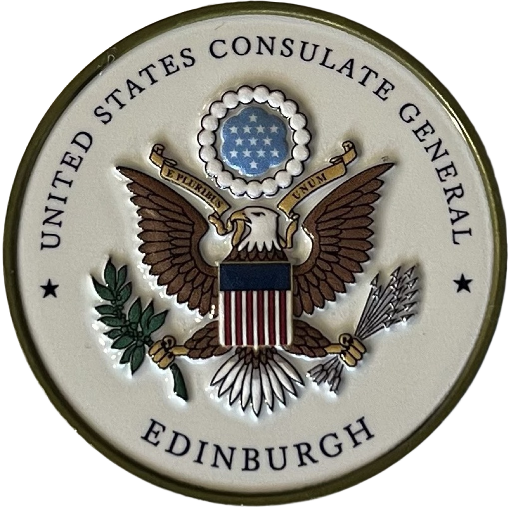 United States Consulate General Edinburgh Challenge Coin — back