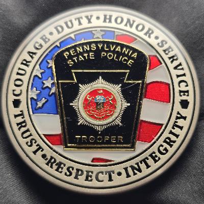 Pennsylvania state police retired trooper coin