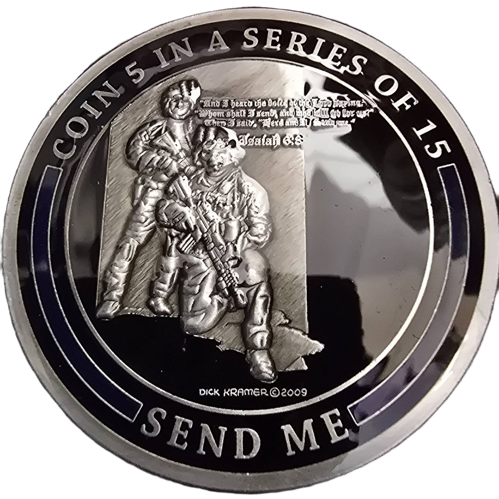 Dick Kramer coin 5 in a series of 15 Send Me — front