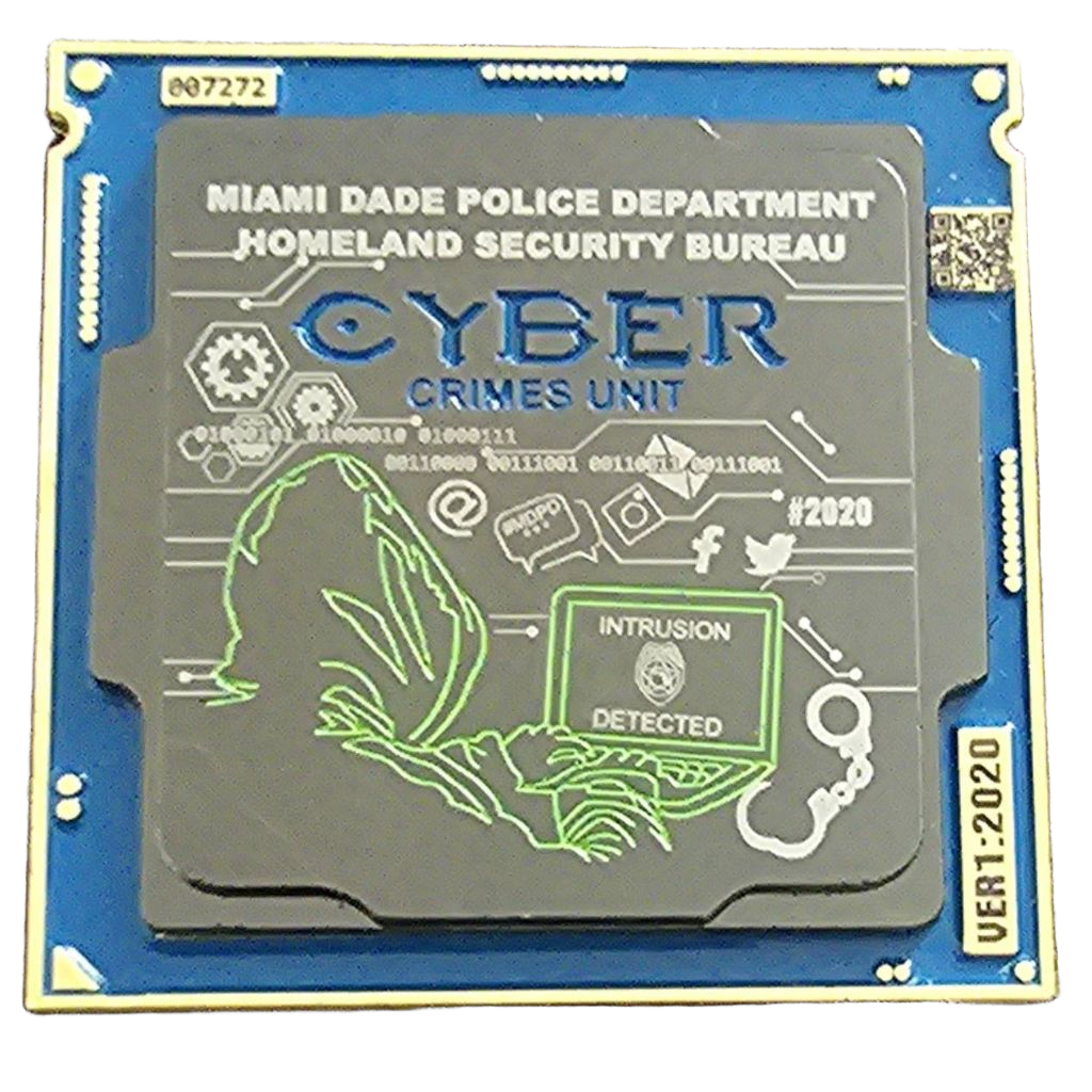 Miami Dade Police Department Cyber Crimes Unit Challenge Coin — front