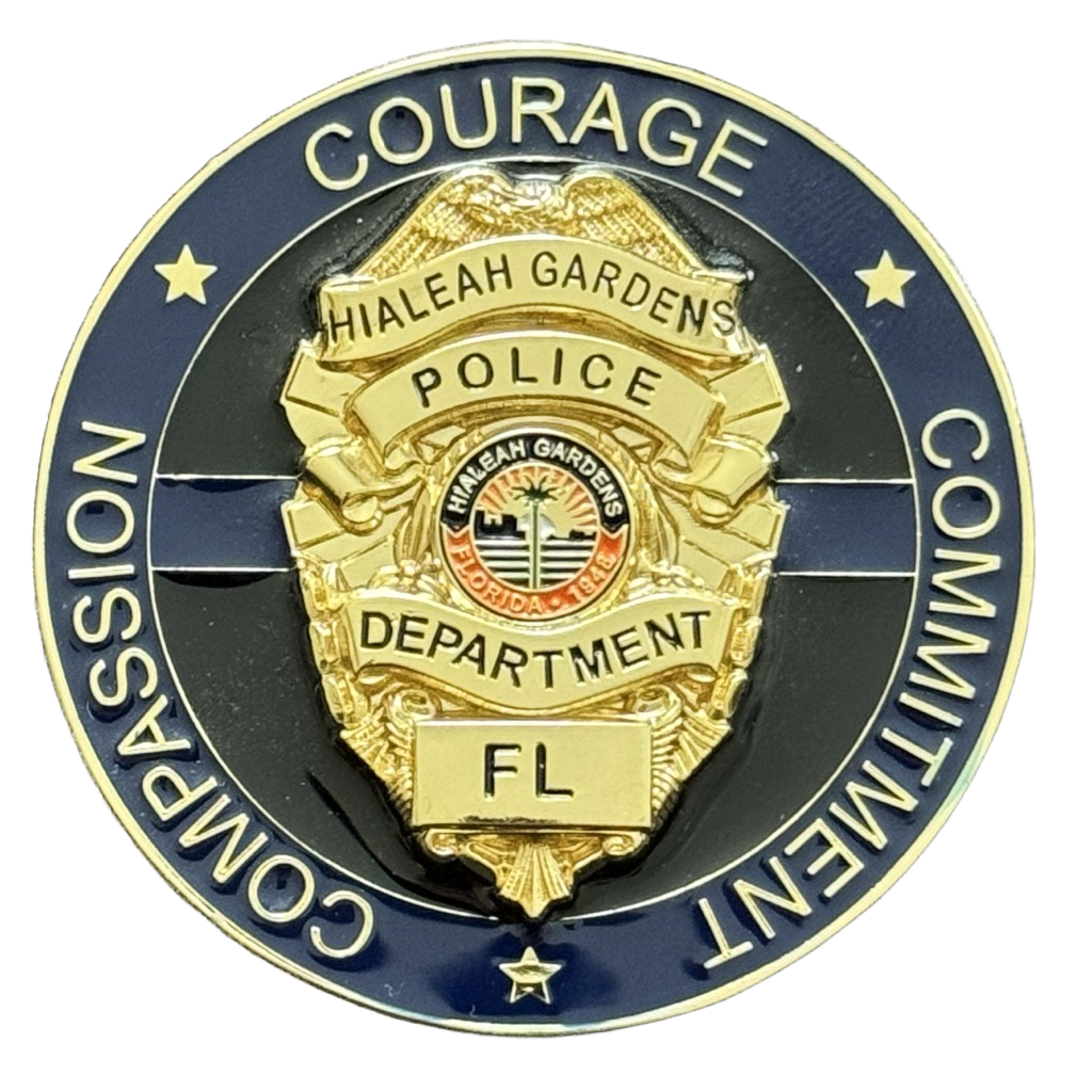 Hialeah Gardens Police - Department Coin - Florida — front