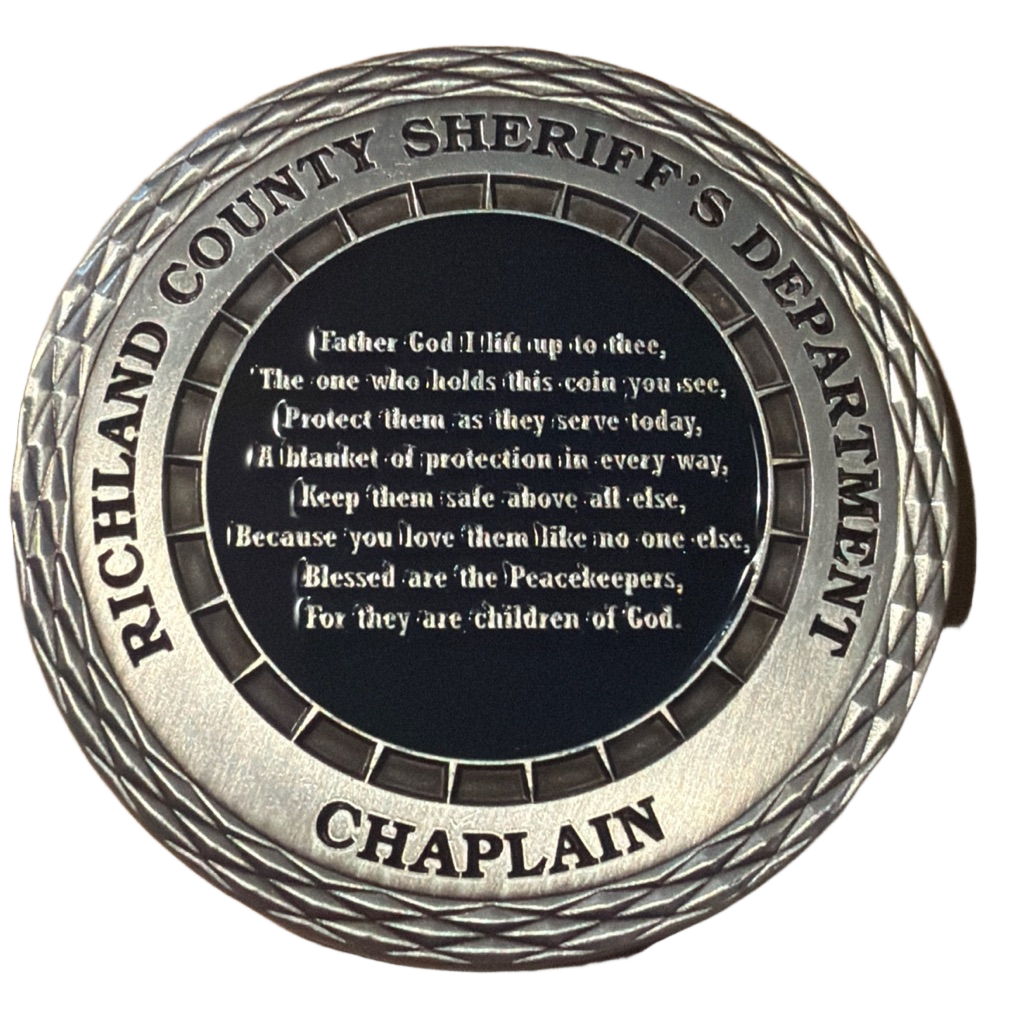 RCSD Chaplain Coin — front