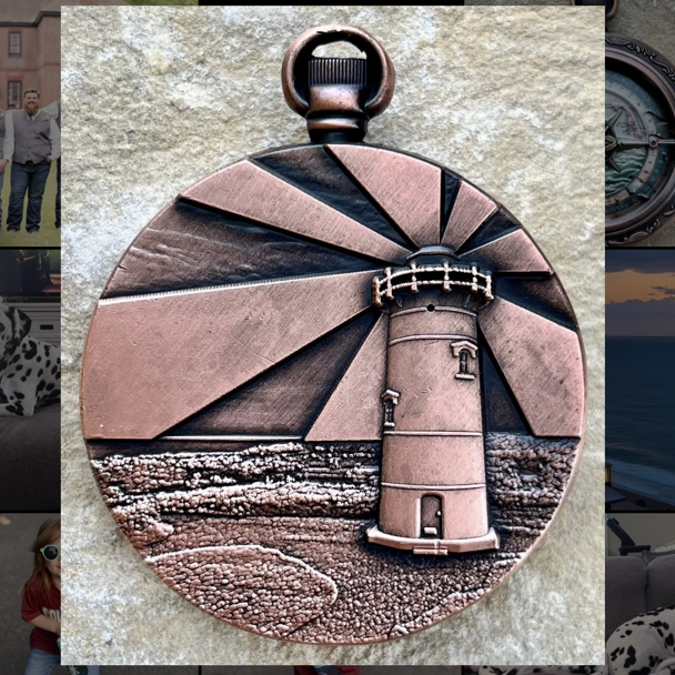 Massachusetts state police compass — back
