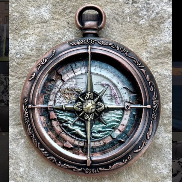 Massachusetts state police compass — front