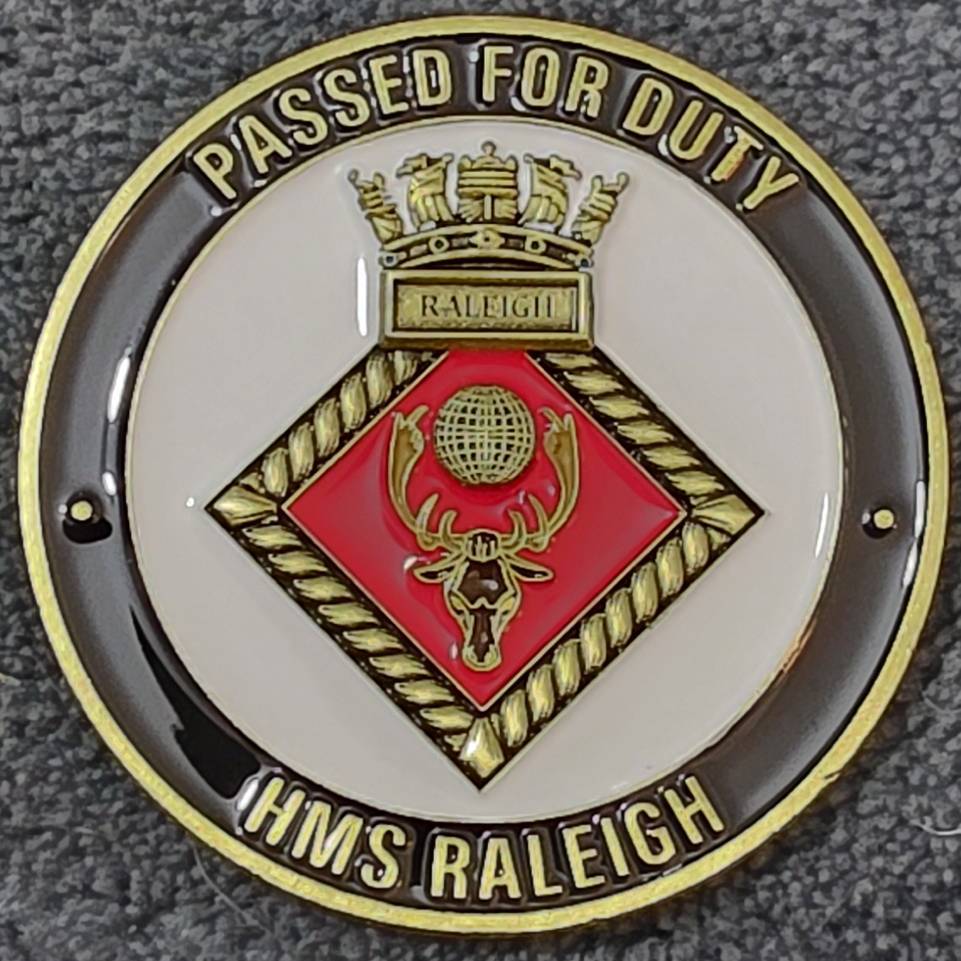 H.M.S RALEIGH - Passed for Duty — back