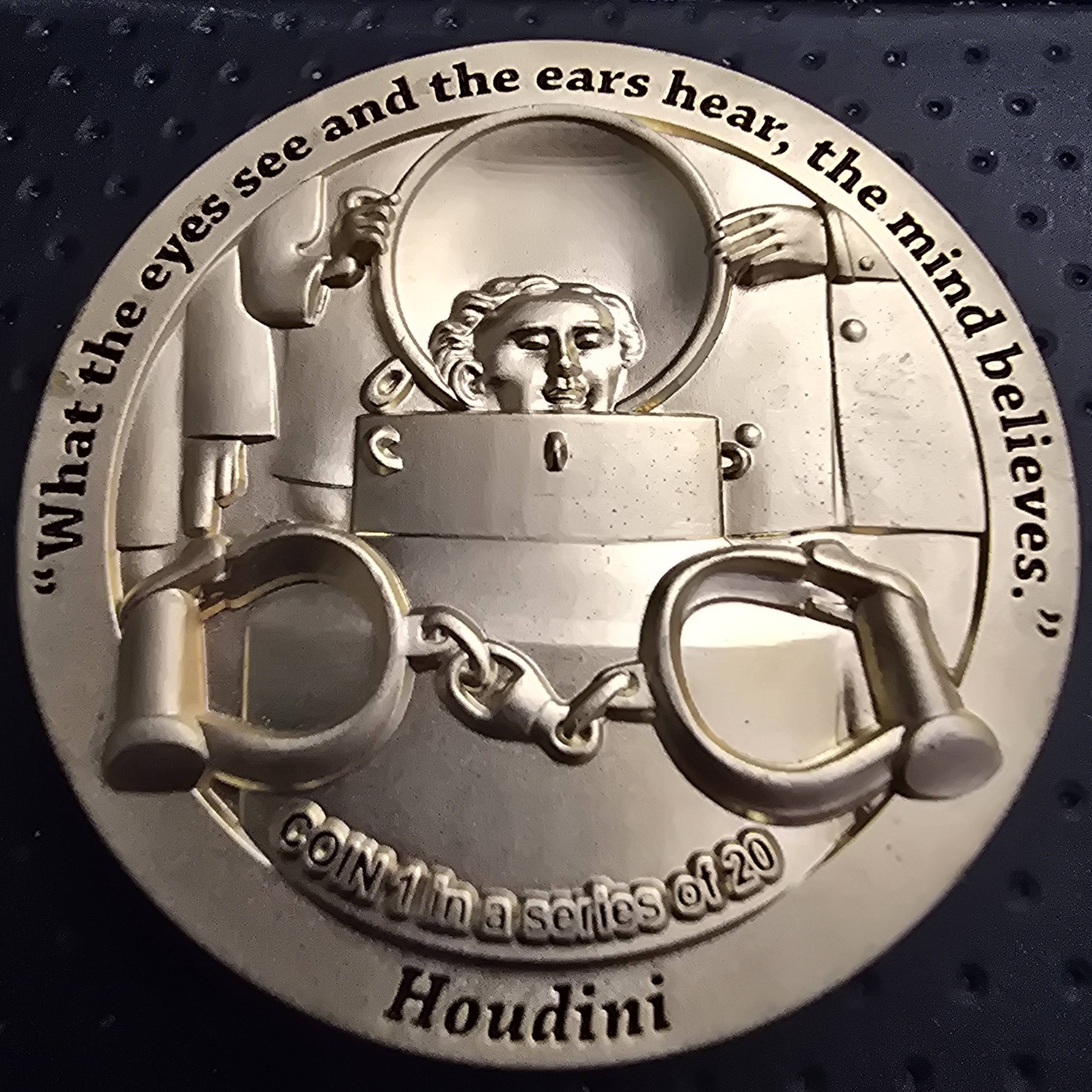 Greatest Magicians Series Challenge Coin - Ehrich Weiss/Houdini — back