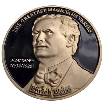 Greatest Magicians Series Challenge Coin - Ehrich Weiss/Houdini