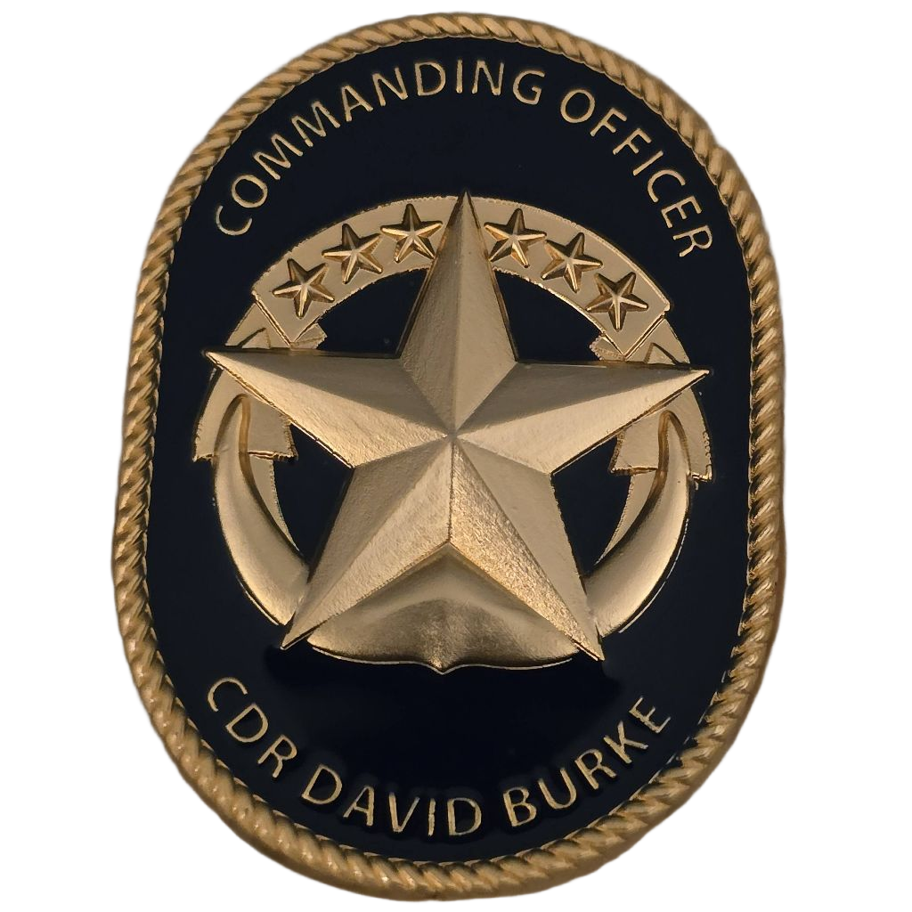 USS Rhode Island SSBN 740 Commanding Officer Challenge Coin — back