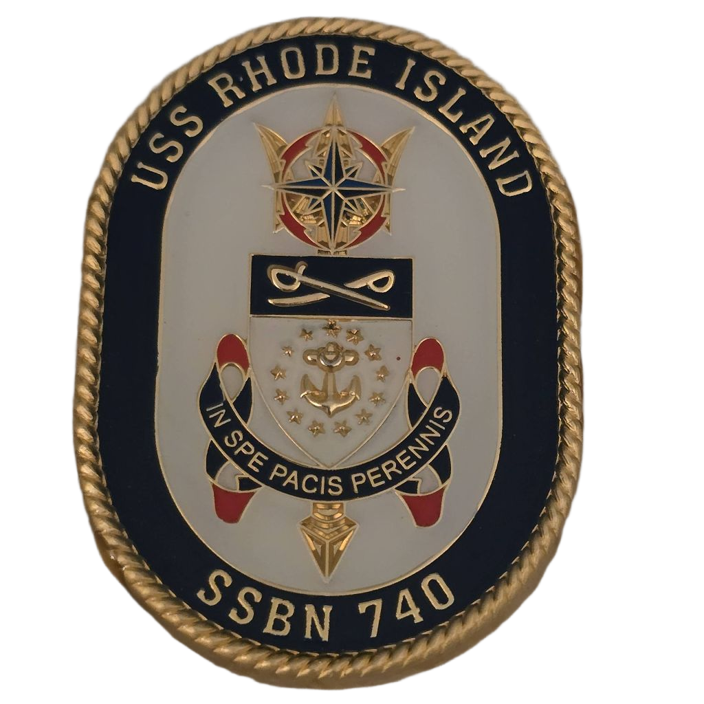 USS Rhode Island SSBN 740 Commanding Officer Challenge Coin — front
