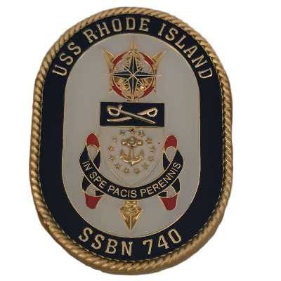 USS Rhode Island SSBN 740 Commanding Officer Challenge Coin