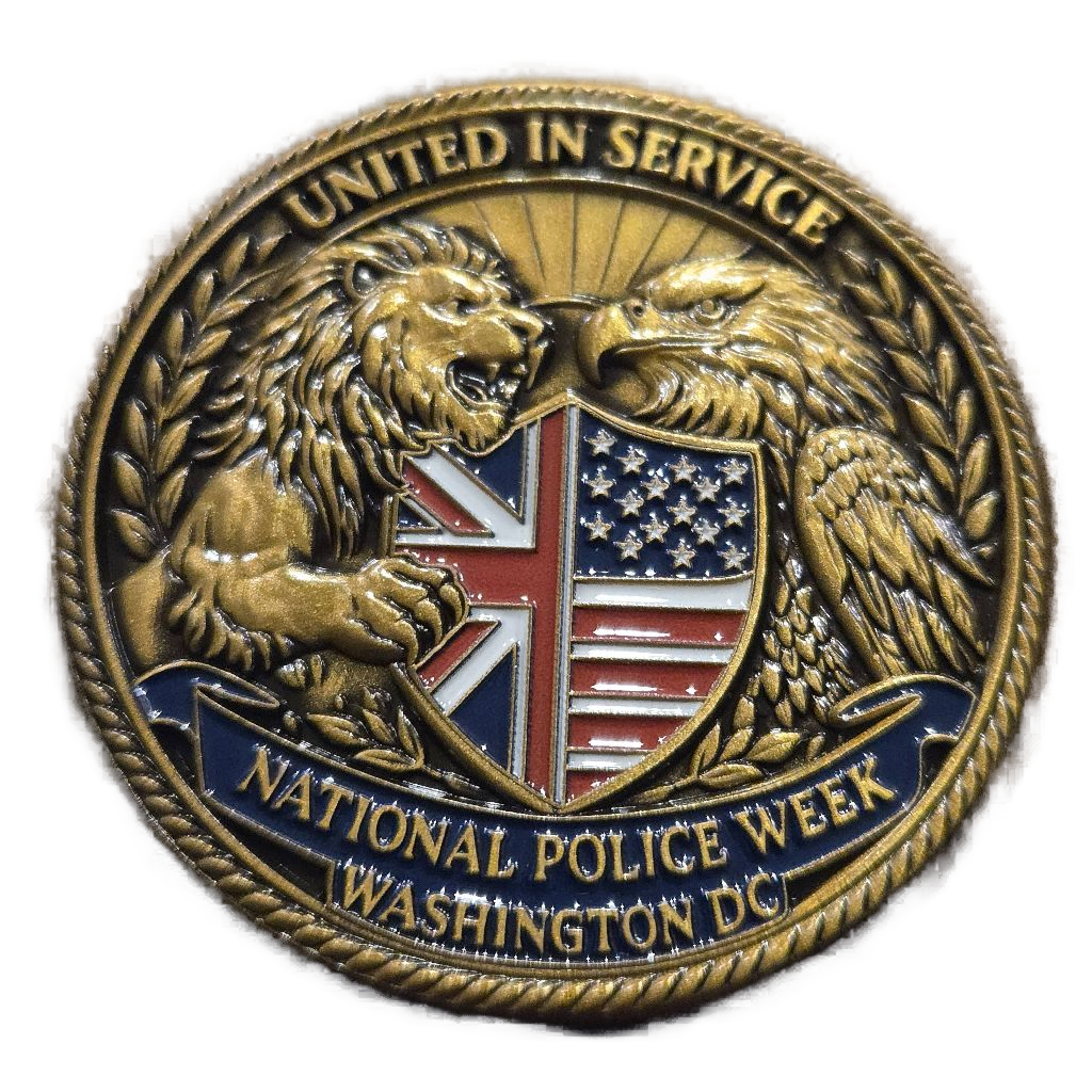 United Kingdom & United States 2026 Police Week Coin — front