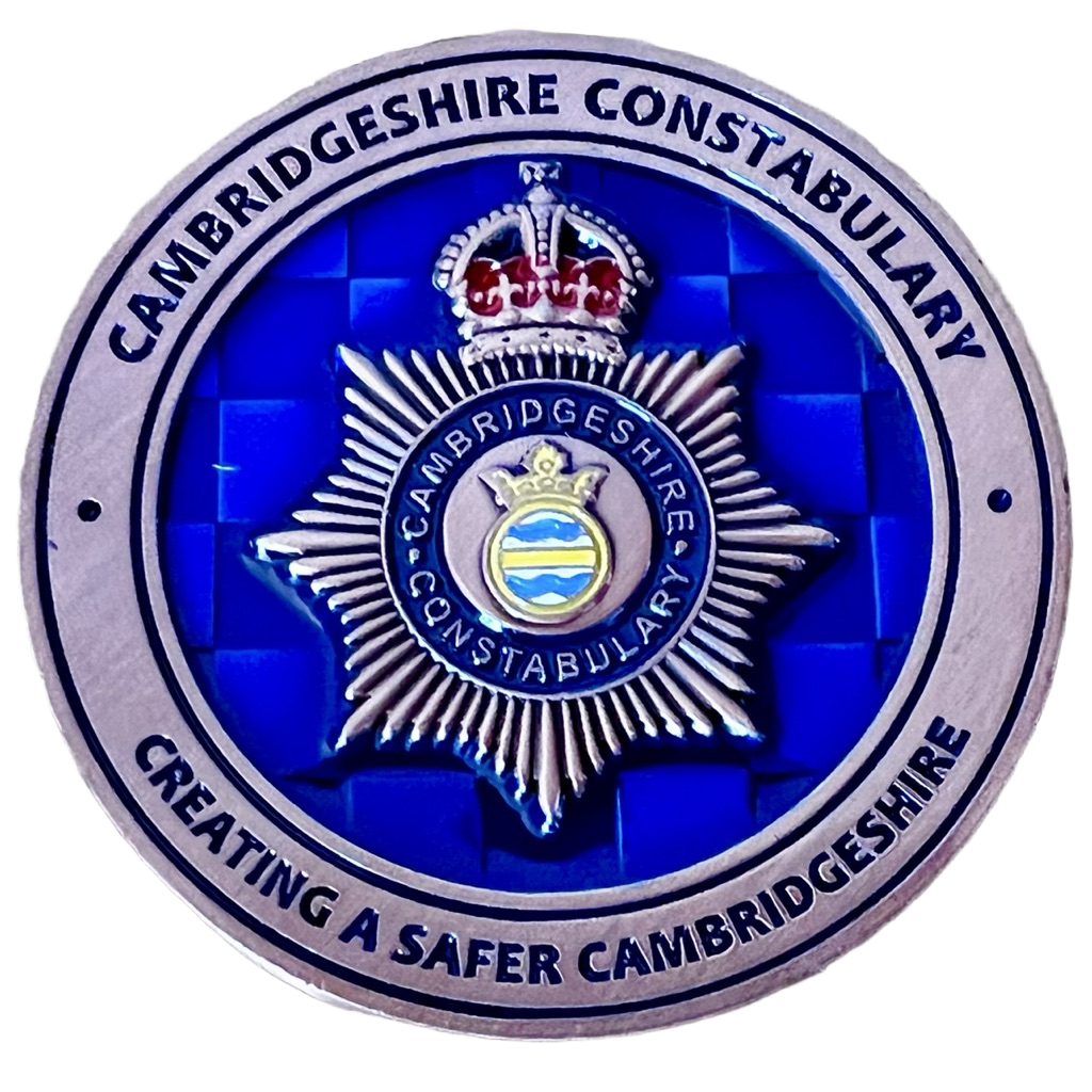 Cambridgeshire Constabulary Challenge Coin — back