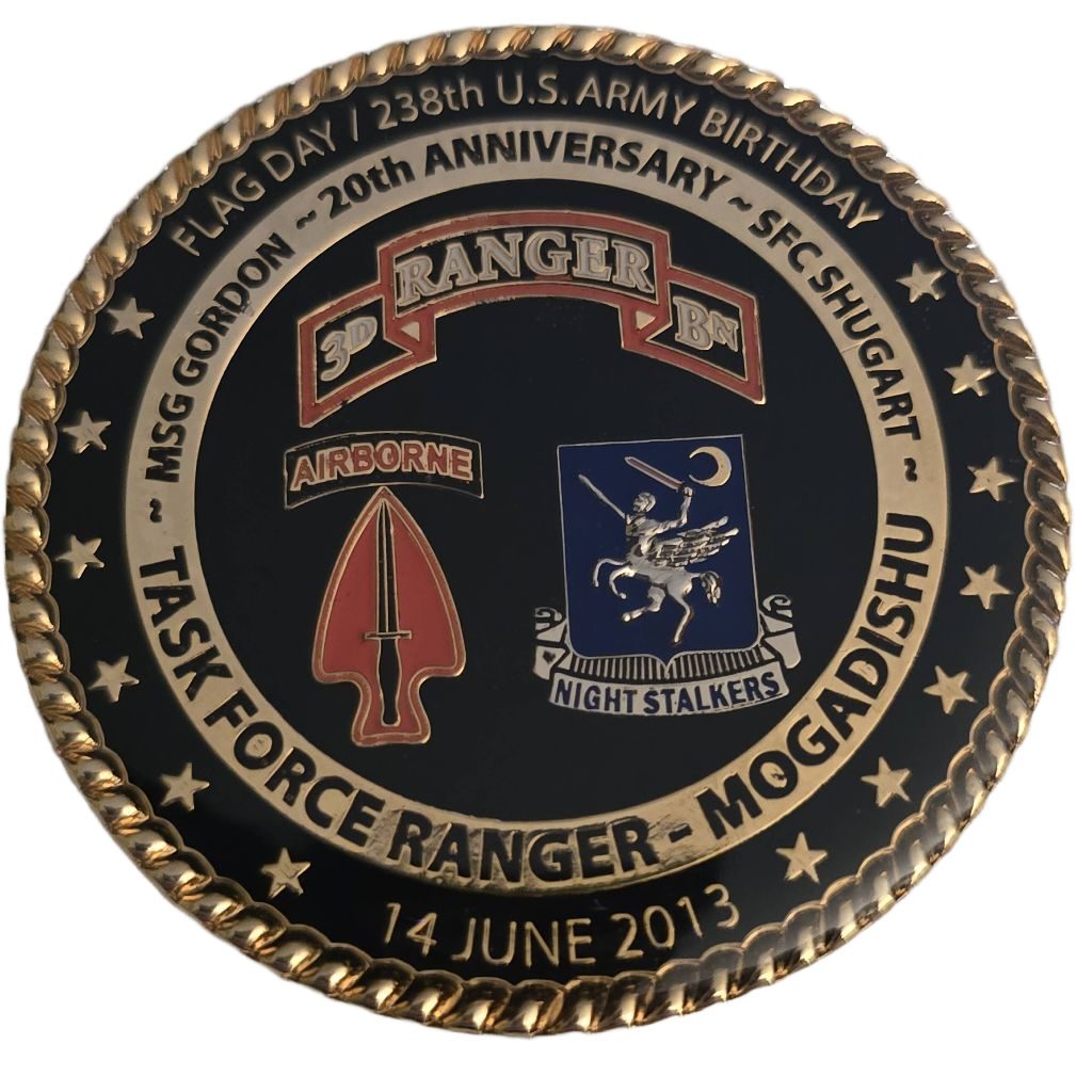 Task Force Ranger - Mogadishu 20th Anniversary Challenge Coin — front