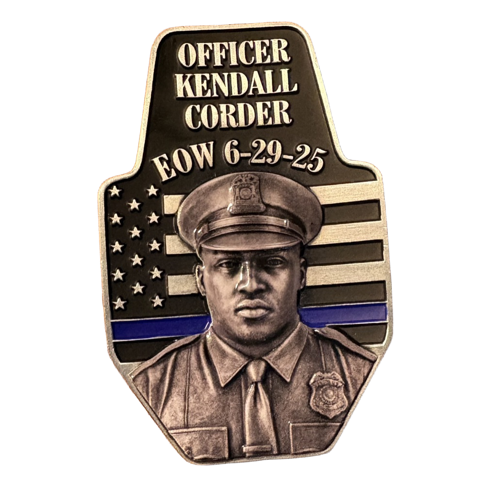 Kendall Corder Memorial Shield Coin — back