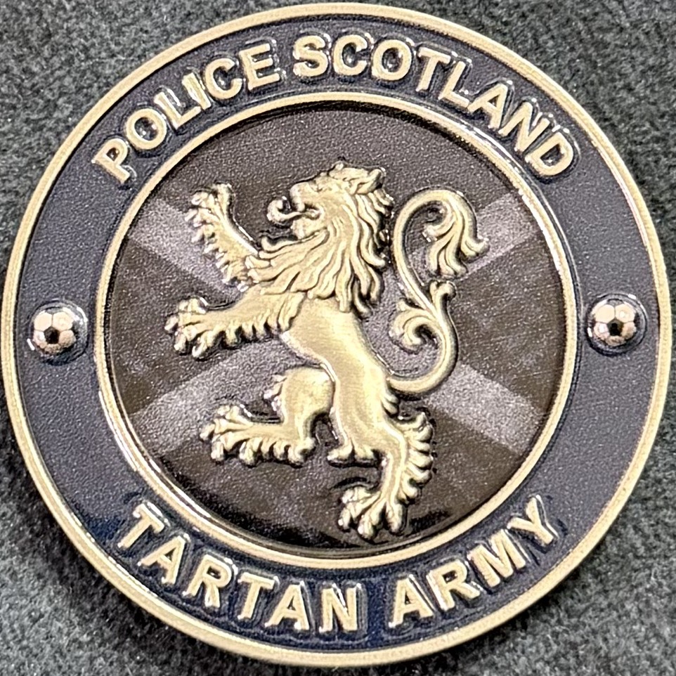Police Scotland Tartan Army Challenge Coin — front