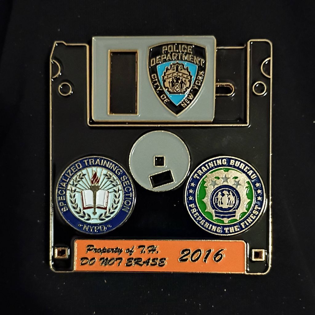 NYPD police academy computer training challenge coin #271 — back