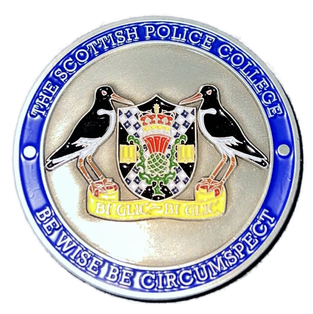 Scottish Police College Tulliallan Castle Challenge Coin — back
