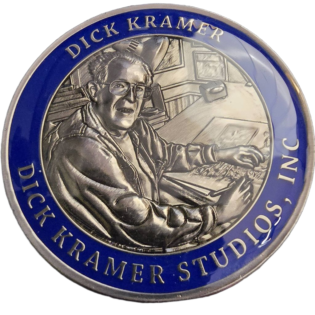 Dick Kramer coin 15 in a series of 15 St. Michael — back