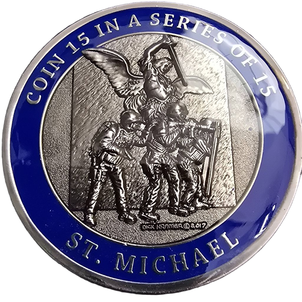 Dick Kramer coin 15 in a series of 15 St. Michael — front