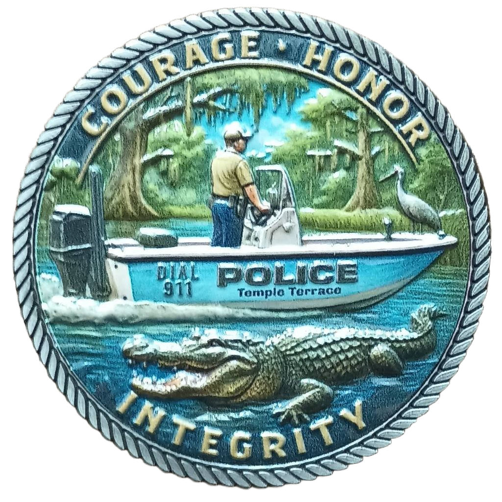 Temple Terrace Police Department Challenge Coin — front