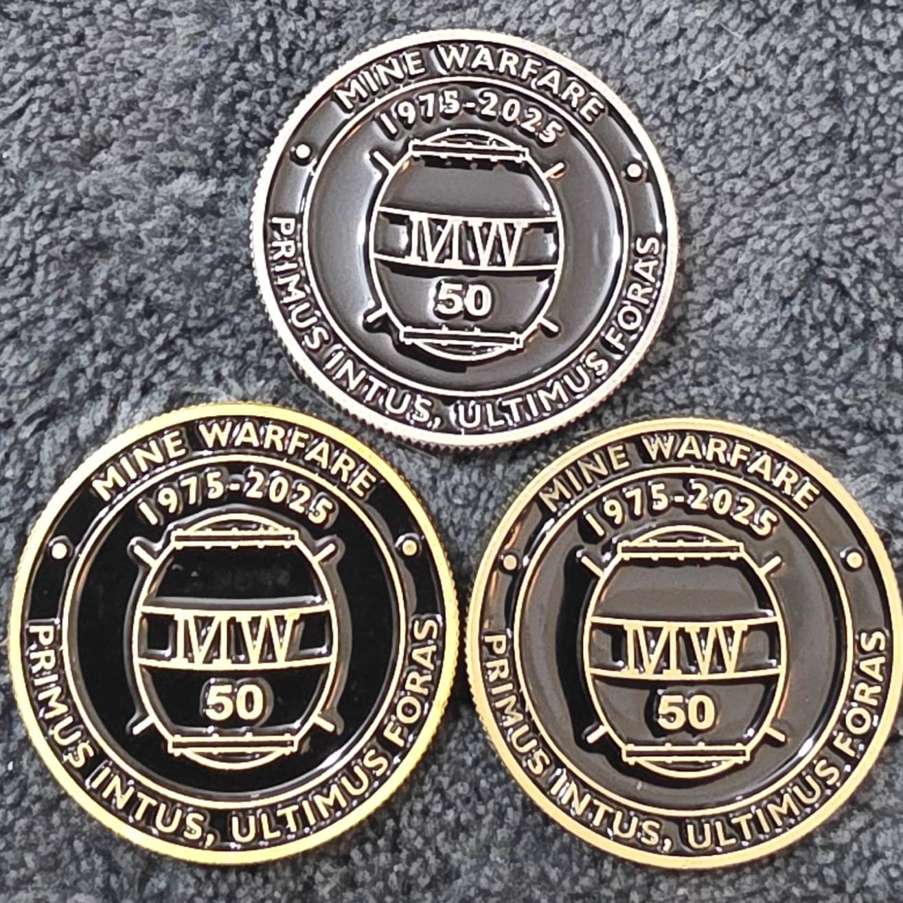 50 year mine warfare spoof coins — back