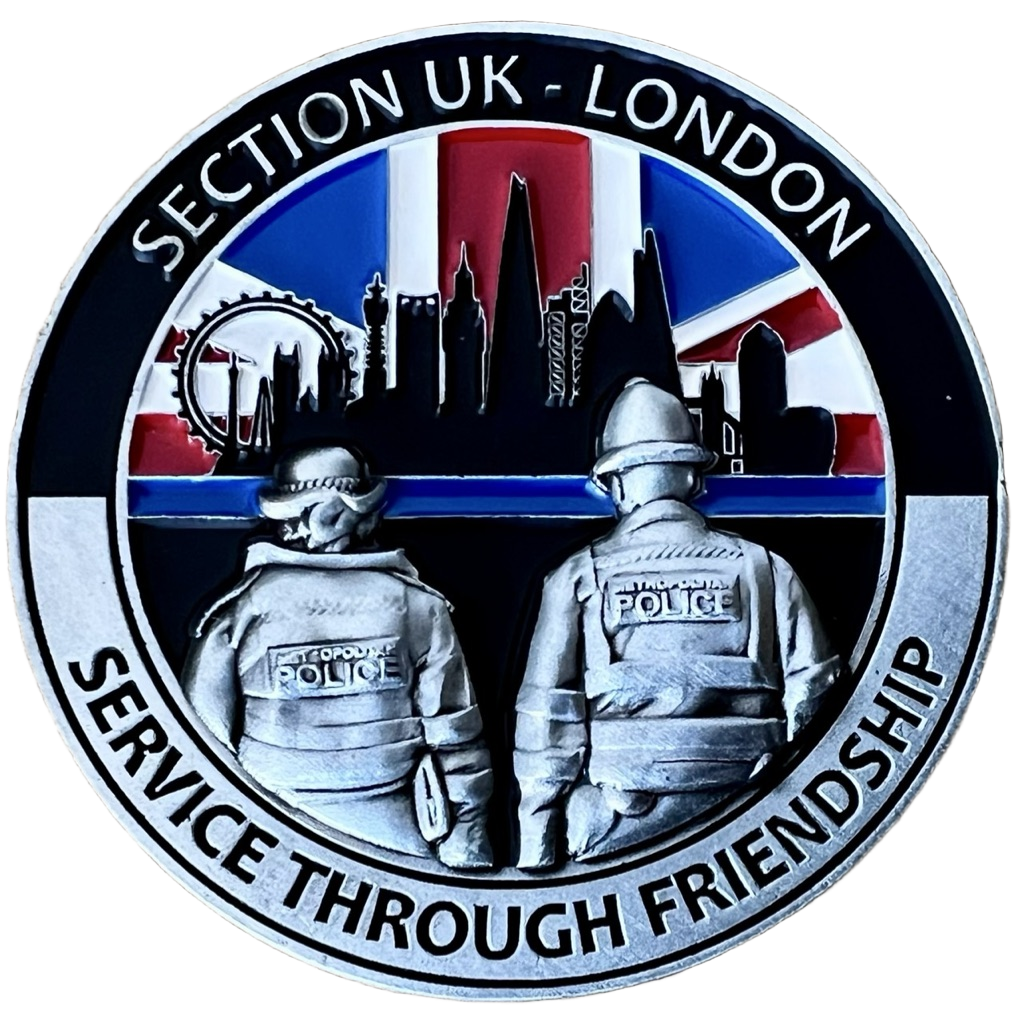 Section UK - London International Police Association Challenge Coin — front