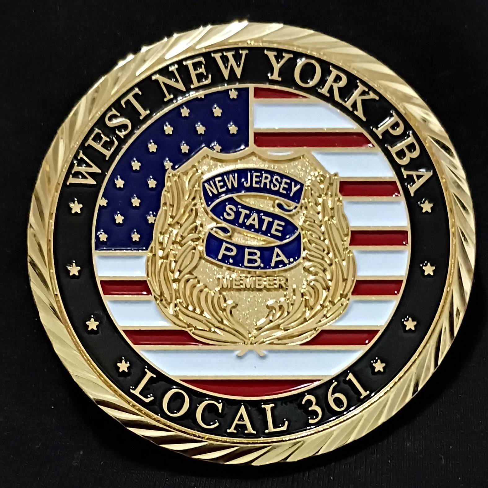 West New York Police Challenge Coin — back