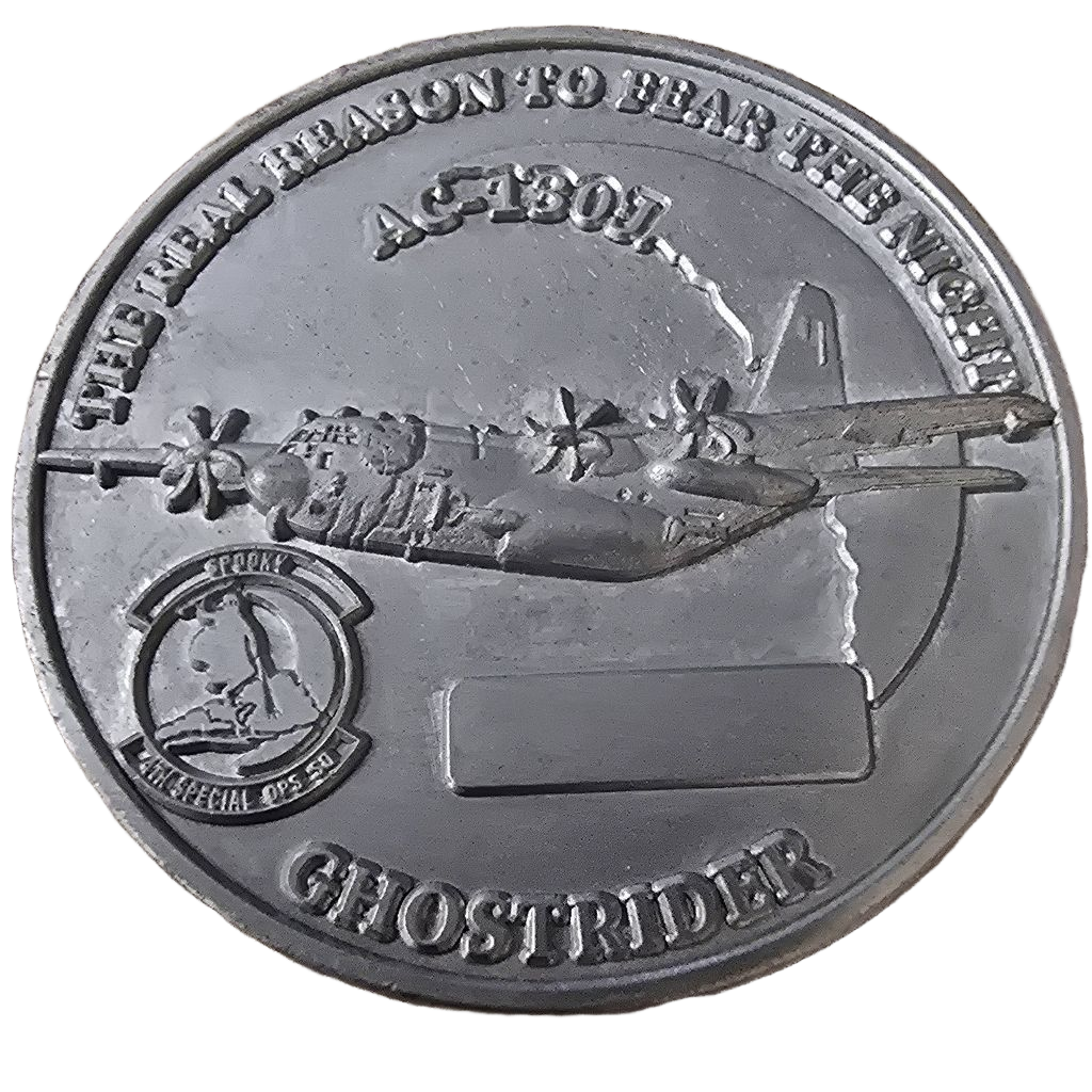 Ghostrider Challenge Coin AC130J — back