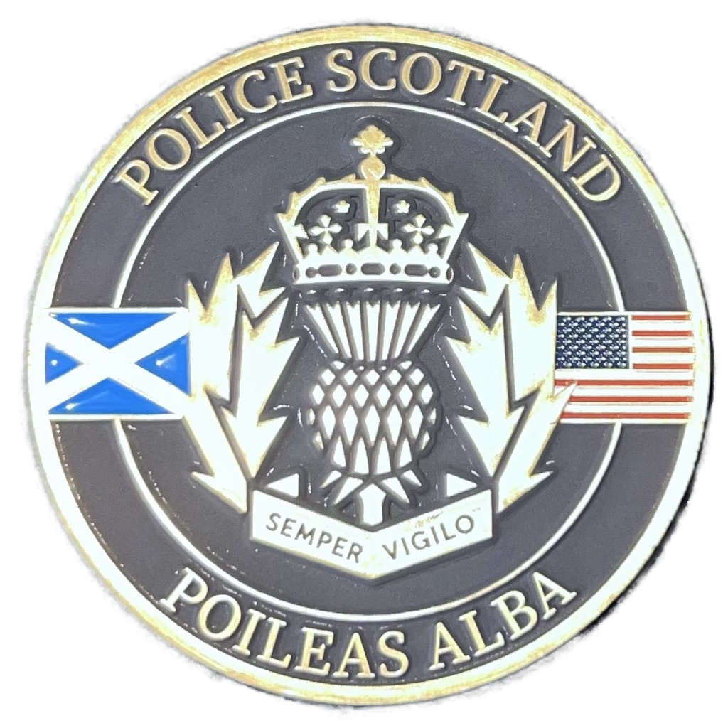 Police Scotland Operation Oclate Challenge Coin — back