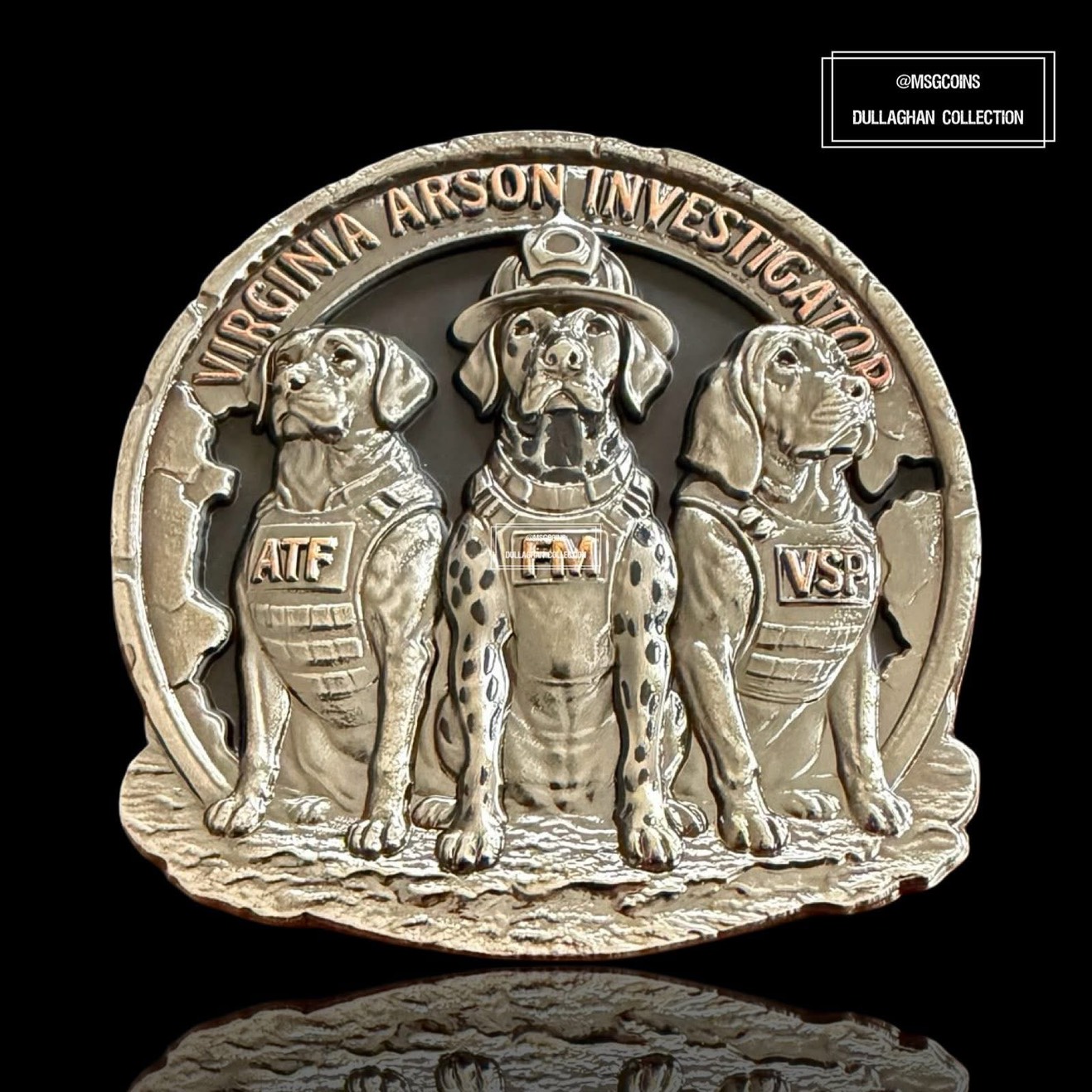 Virginia Arson Investigators K9 (silver) — front