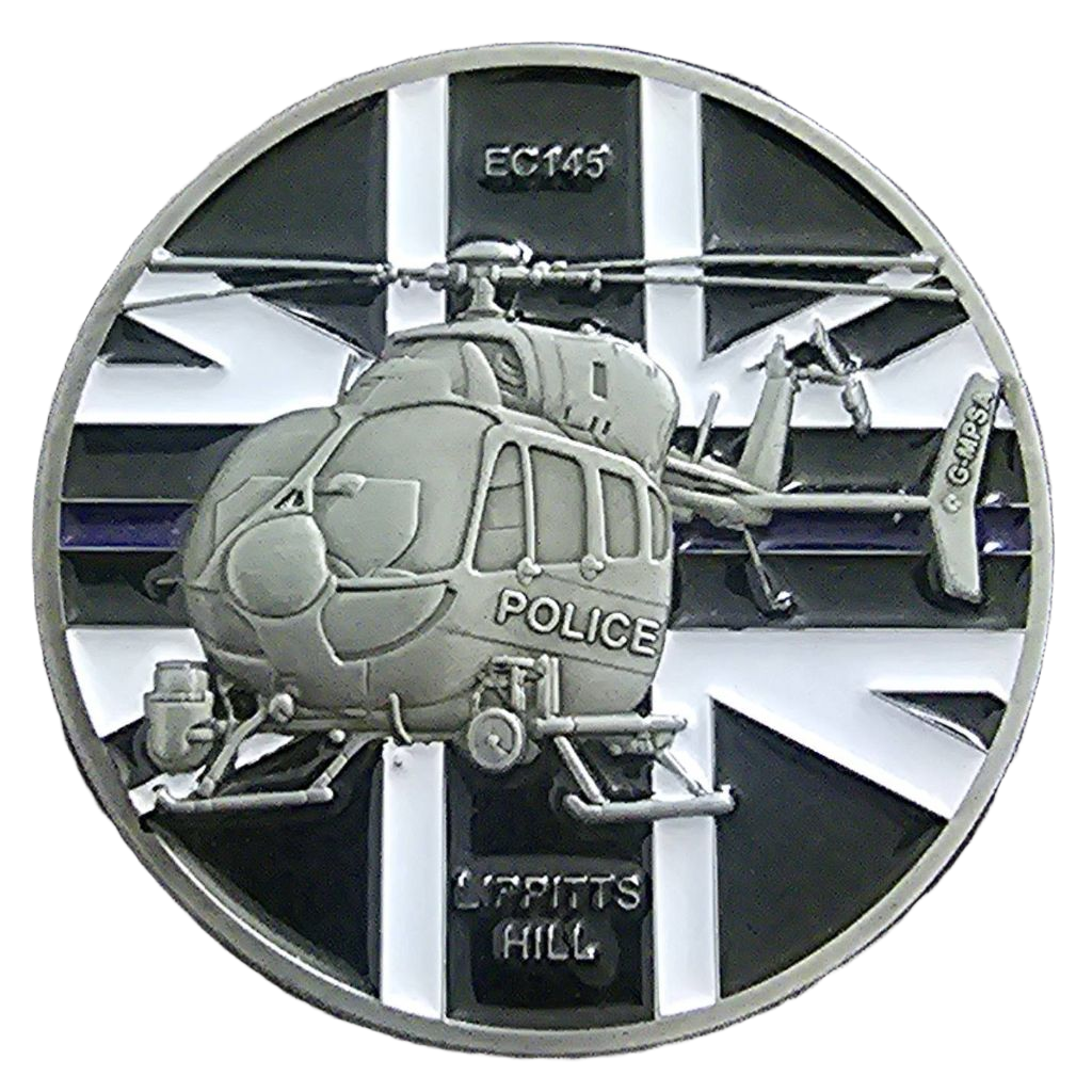 National Police Air Service London Challenge Coin — back