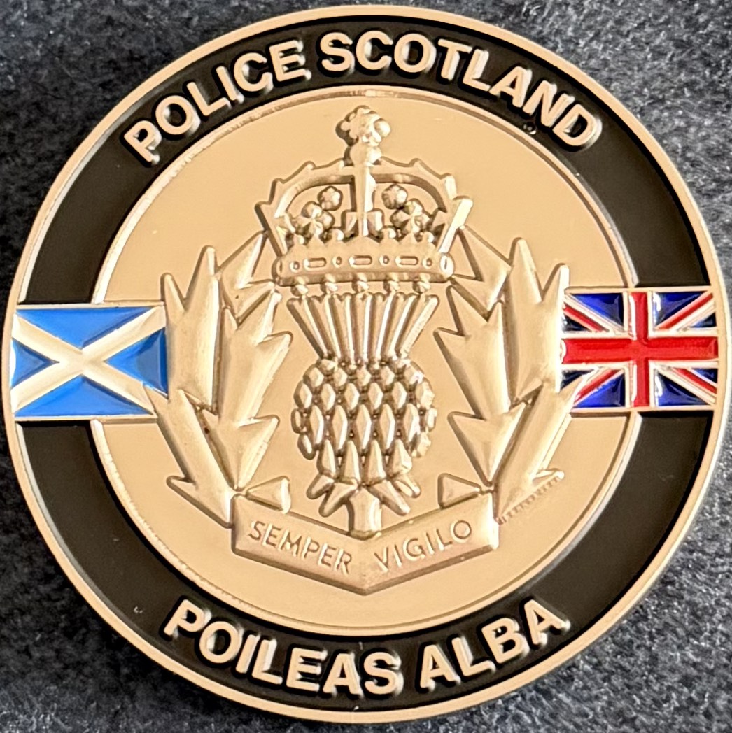 Police Scotland K Division Challenge Coin — back