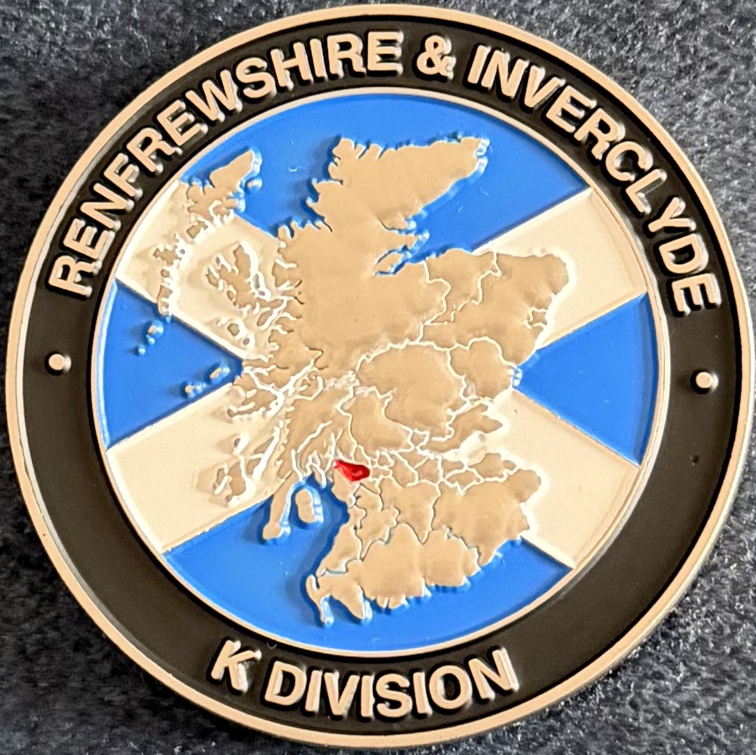 Police Scotland K Division Challenge Coin — front