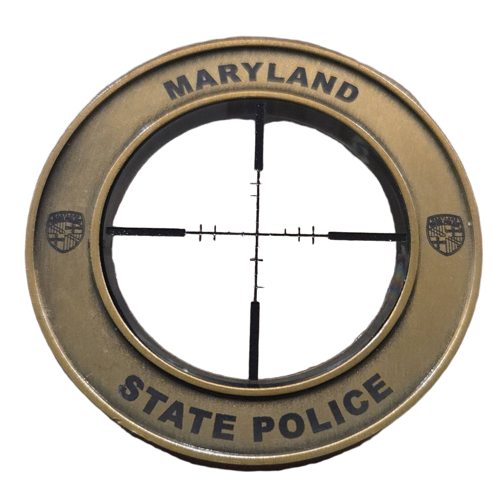 Maryland State Police Sniper Coin — front