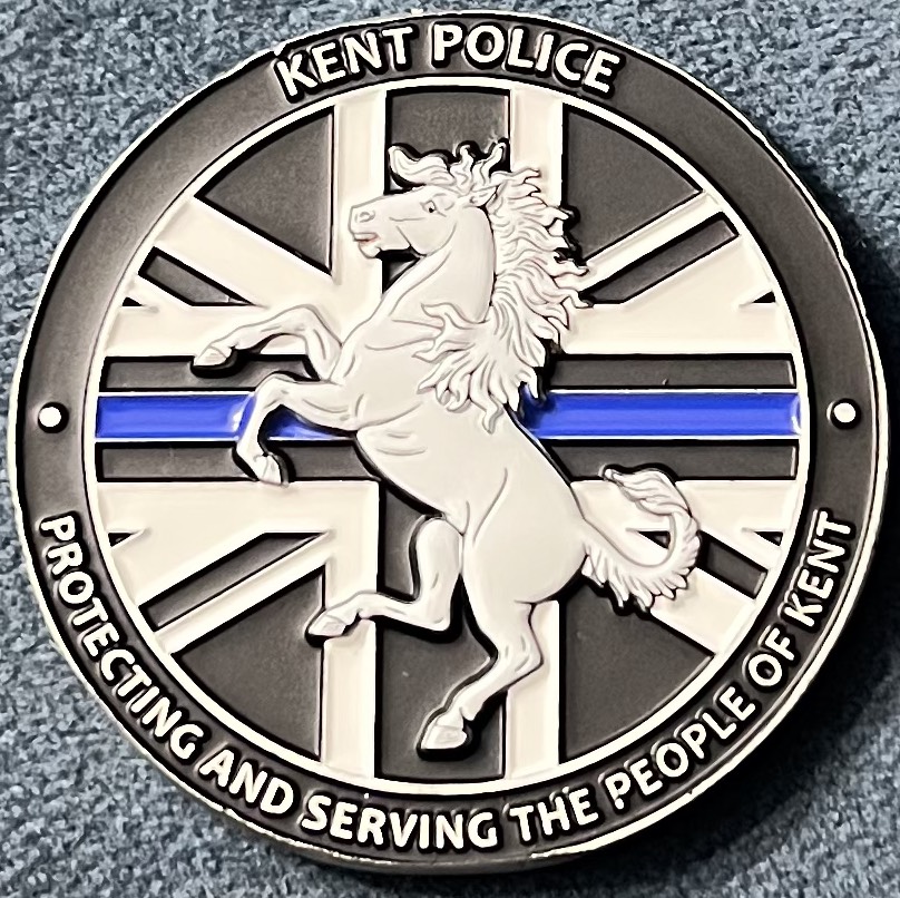 Kent Police Operation Burgate Challenge Coin — back