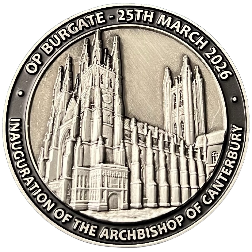Kent Police Operation Burgate Challenge Coin — front