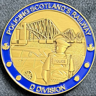 British Transport Police D Division Challenge Coin - Gold