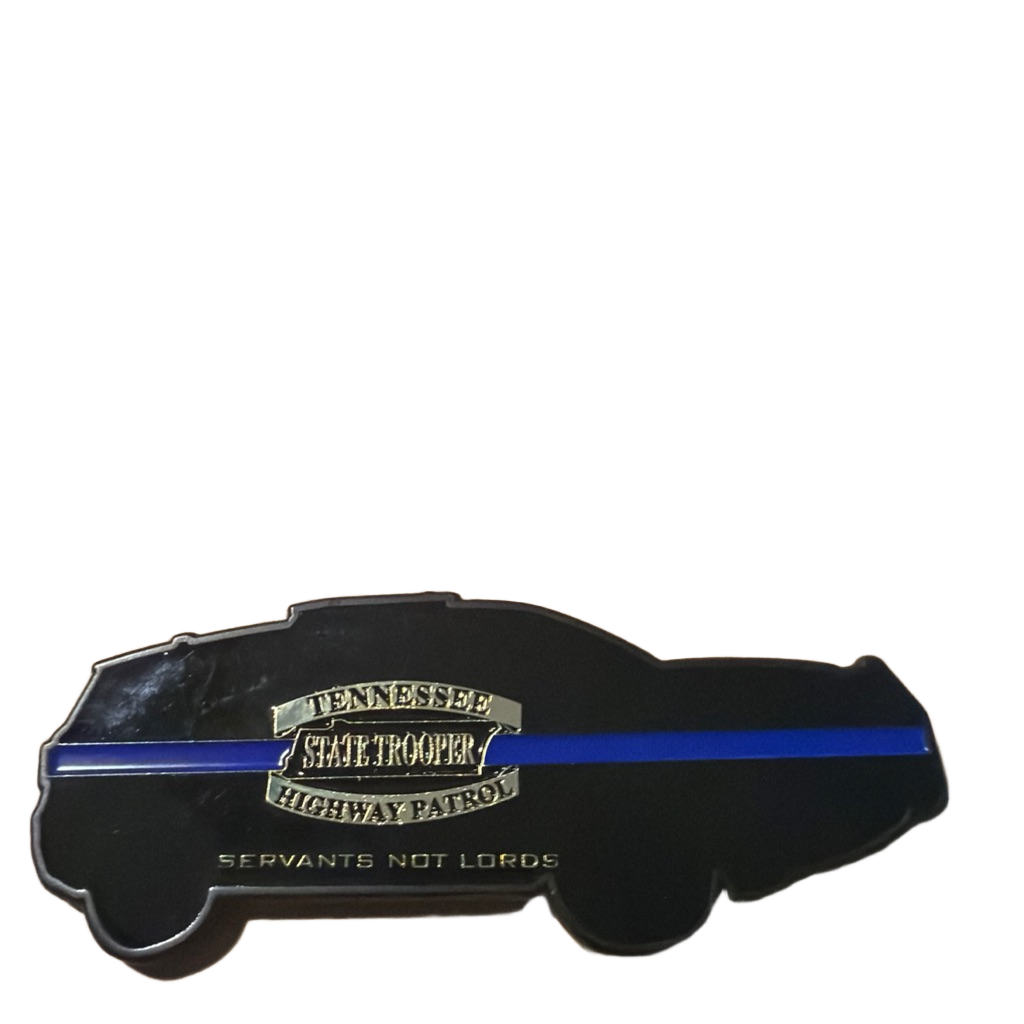 TN State Trooper Highway Patrol Car Coin — back