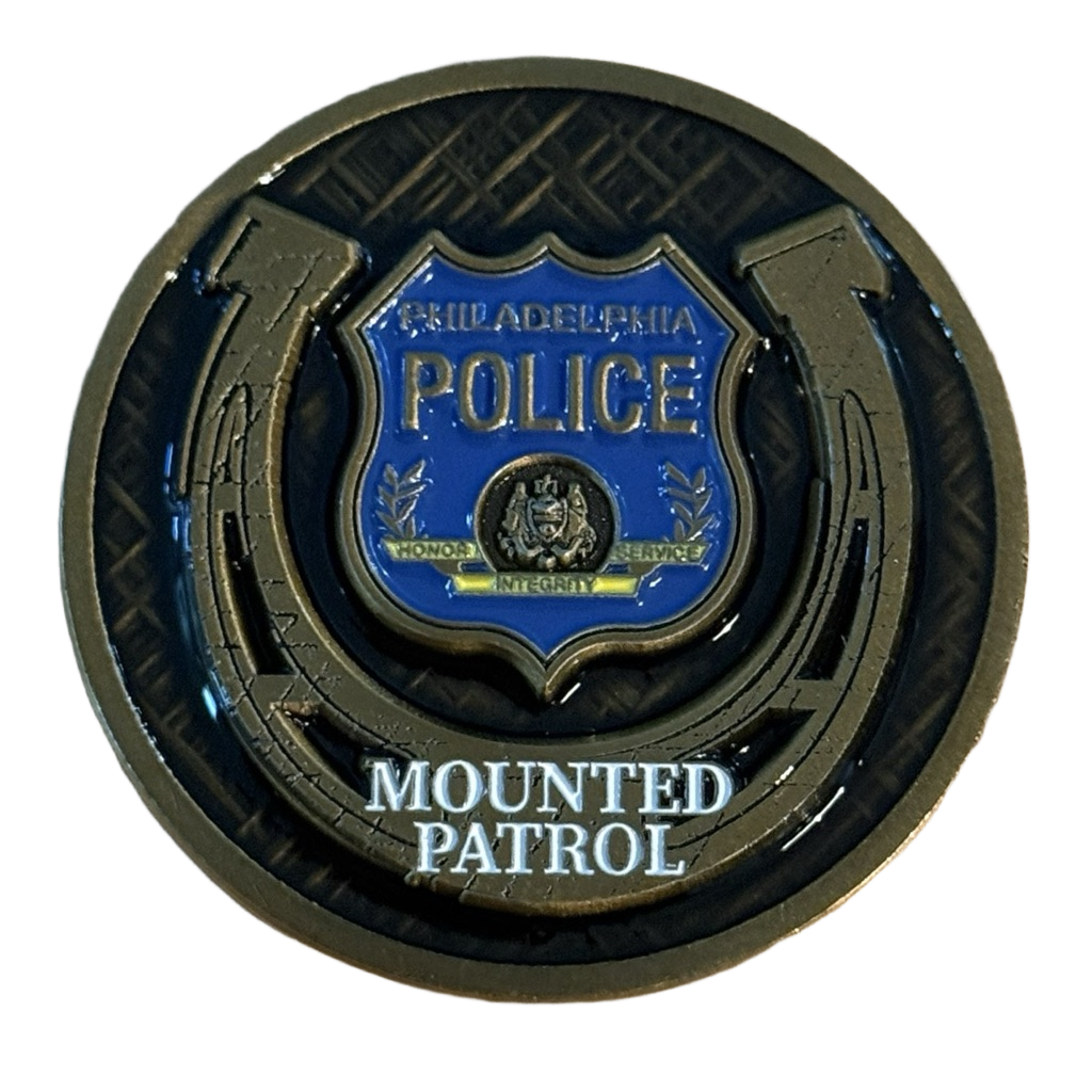 Philadelphia Police Mounted Patrol Unit Challenge Coin — back