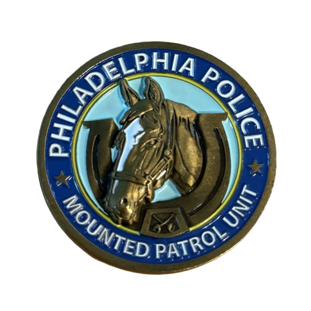 Philadelphia Police Mounted Patrol Unit Challenge Coin — front