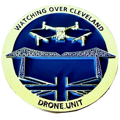 Cleveland Police Drone Unit Challenge Coin - Gold