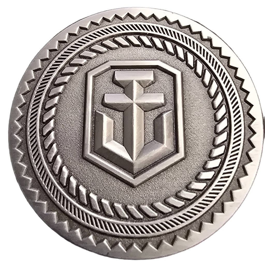 USS Texas World of Warships Challenge Coin — back